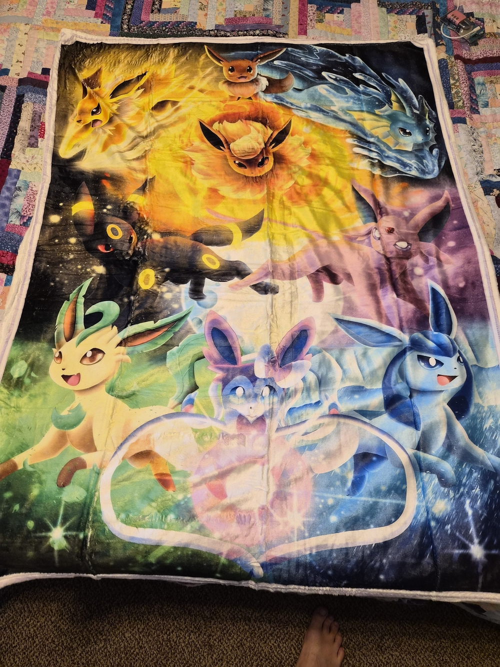 Eevee Evolutions Plush Throw Blanket - NEW
